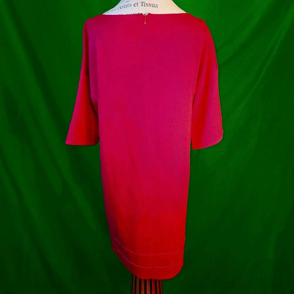 NWT St John Womens Grenadine‎ Red Wool Sheath Dress 10 - Picture 2 of 6
